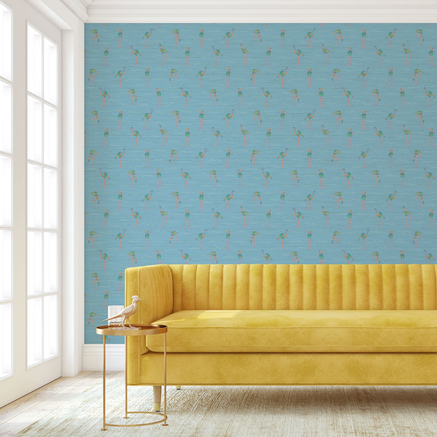 A Flock of Flamingos Wallpaper