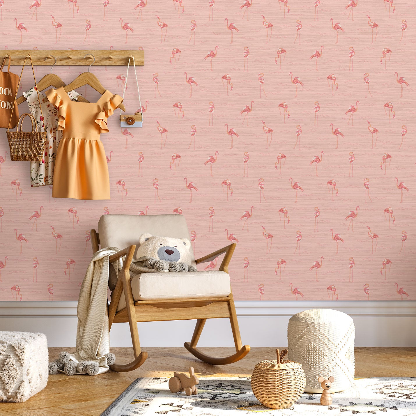 A Flock of Flamingos Wallpaper