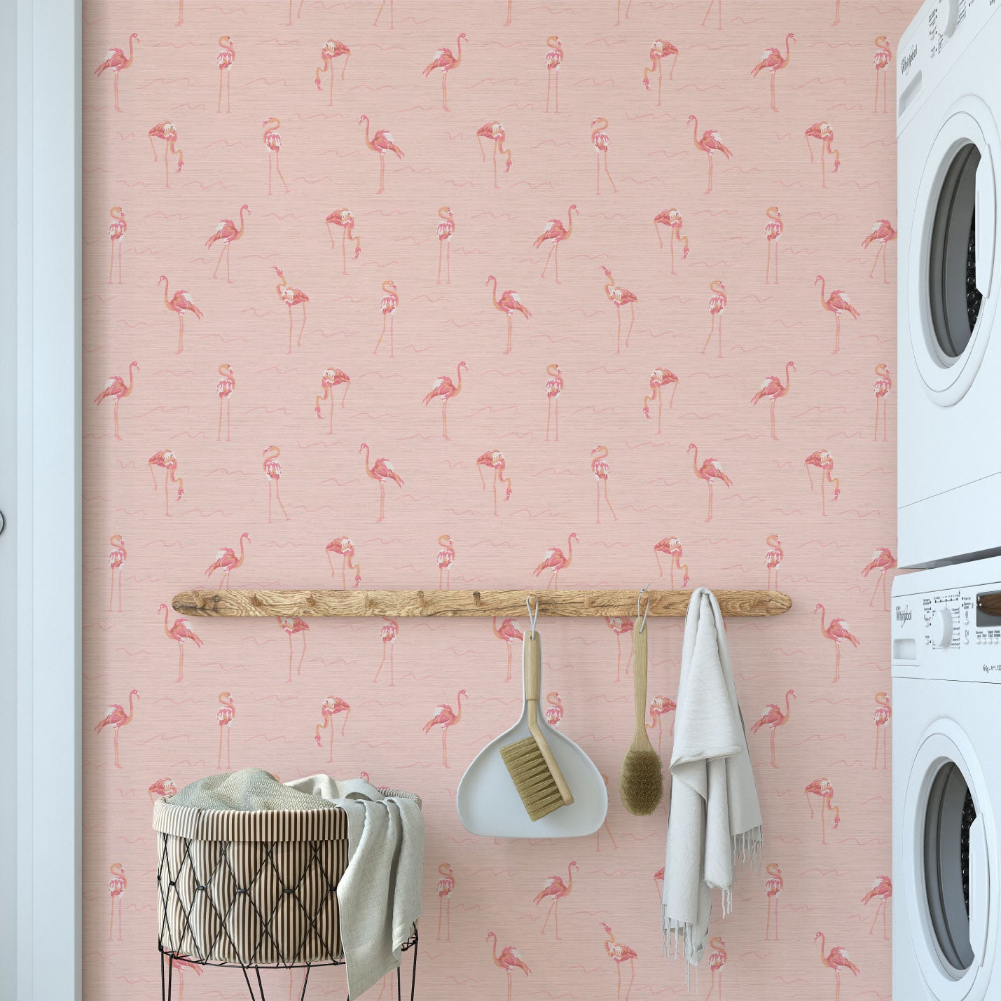 A Flock of Flamingos Wallpaper
