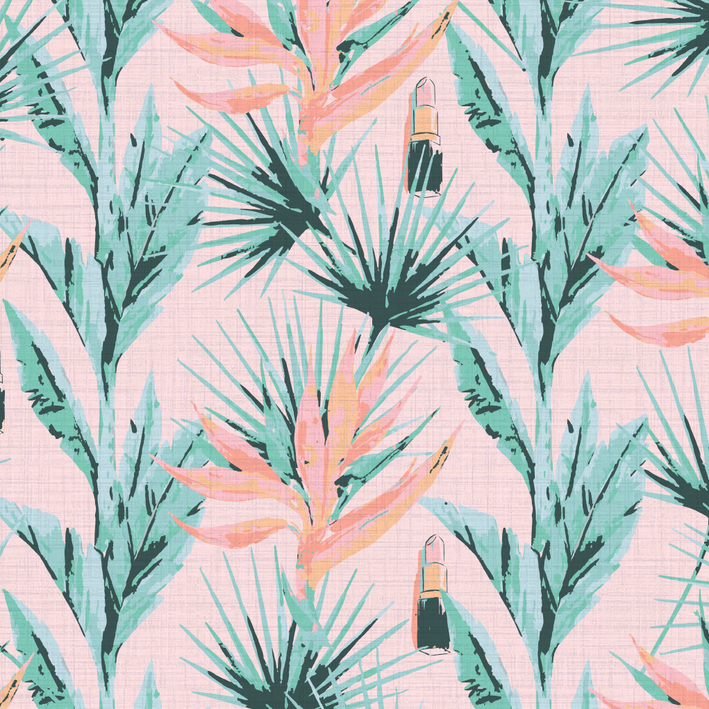 After Hours Floral Lipstick Wallpaper