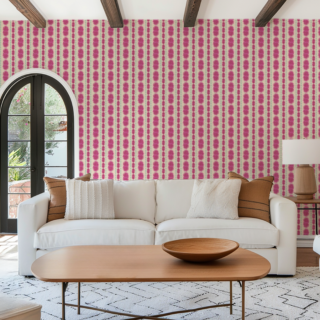 As Long As You Follow Cactus Stripe Wallpaper