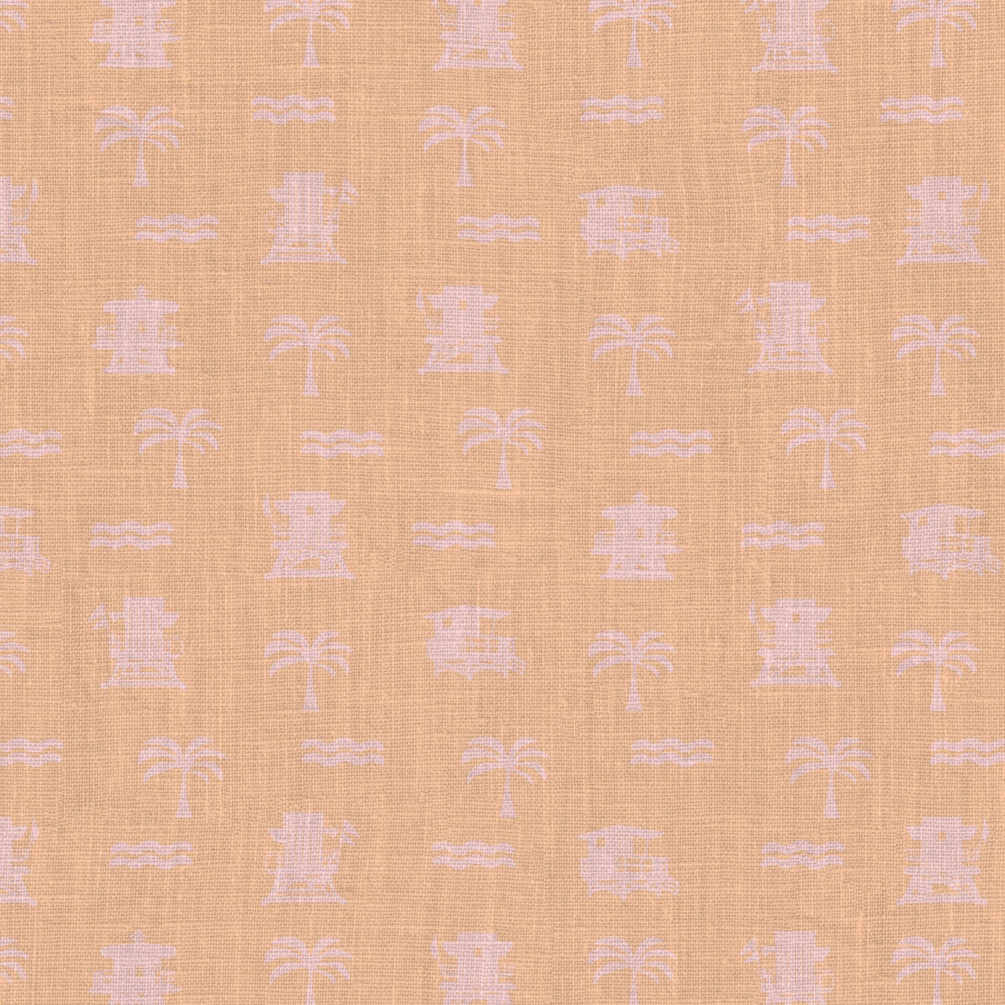 Natural Textured Eco-Friendly Non-toxic High-quality Sustainable practices Sustainability Interior Design Wall covering wallpaper grid seaside coastal seashore waterfront vacation home styling retreat relaxed beach vibes beach cottage shoreline oceanfront nautical tropical ocean waves palm tree lifeguard stand mini print custom interior design beach house sunset orange tangerine coral light pink baby linen