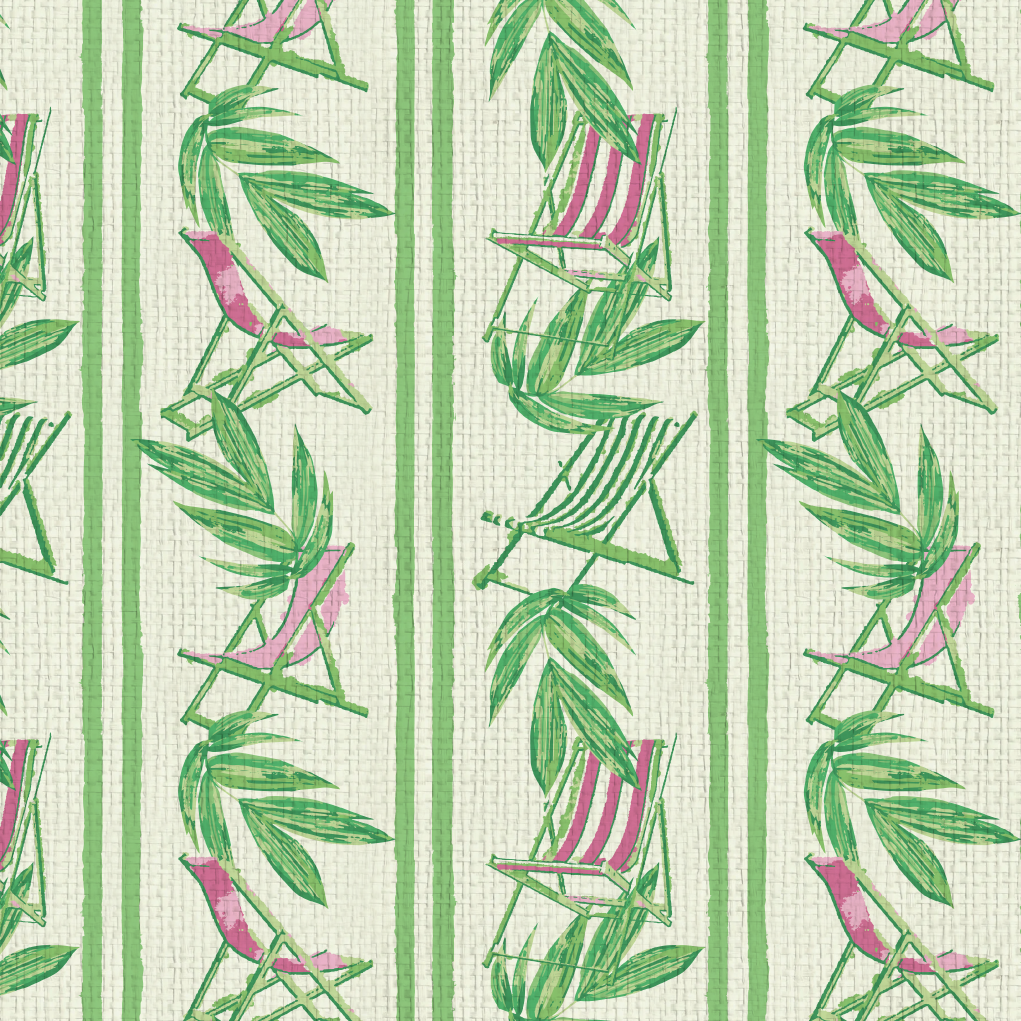 Beachcomber Striped Beach Chairs Wallpaper