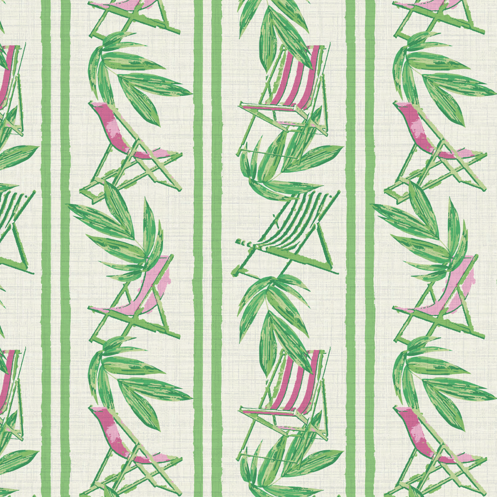Beachcomber Striped Beach Chairs Wallpaper