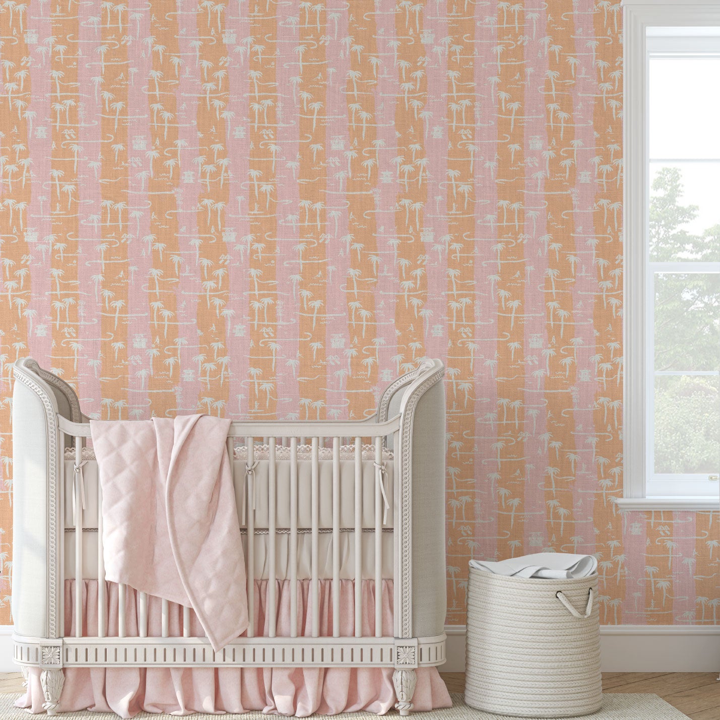 Bernie's Beach Stand Linen Wallpaper