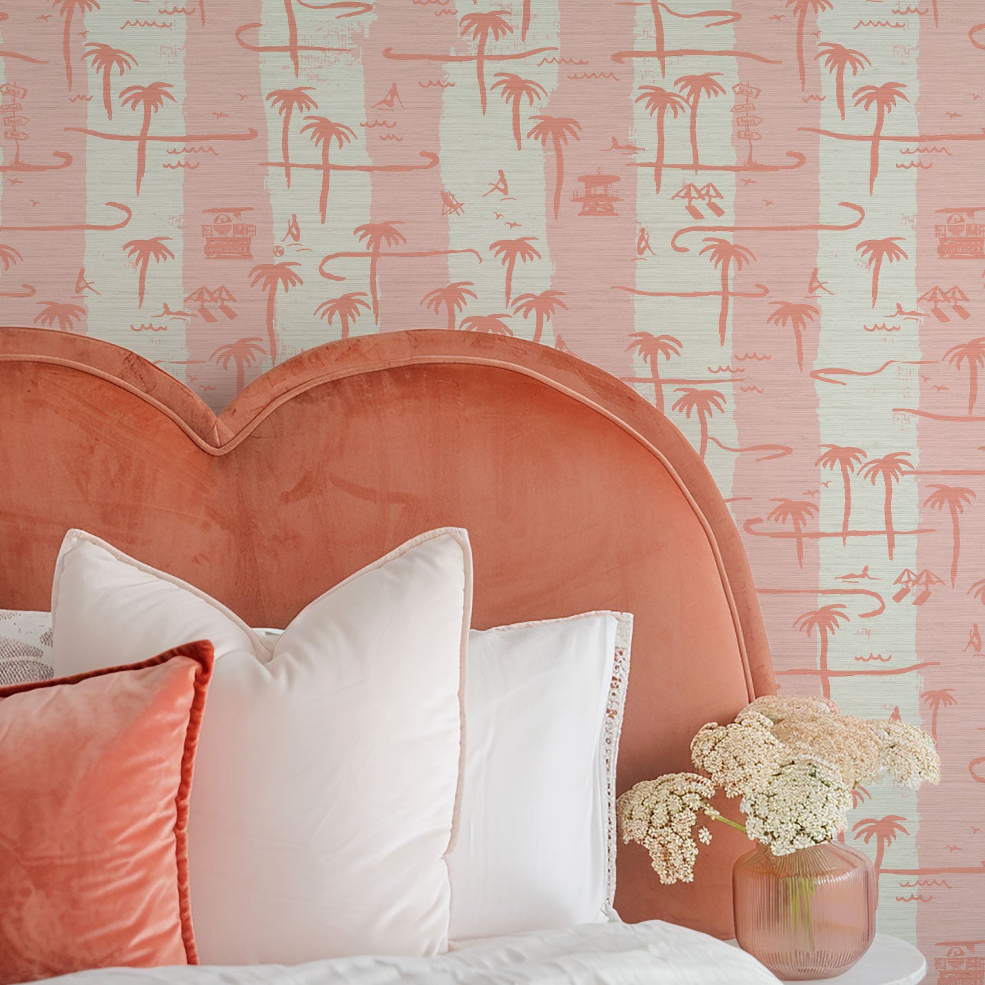 Bernie's Beach Stands Stripe Wallpaper