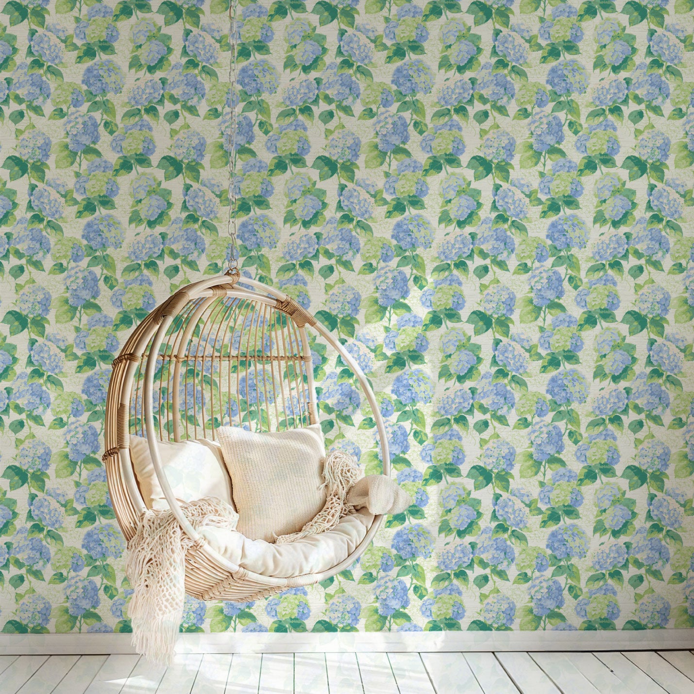 Bloom Bloom Baby Hydrangea Floral Wallpaper