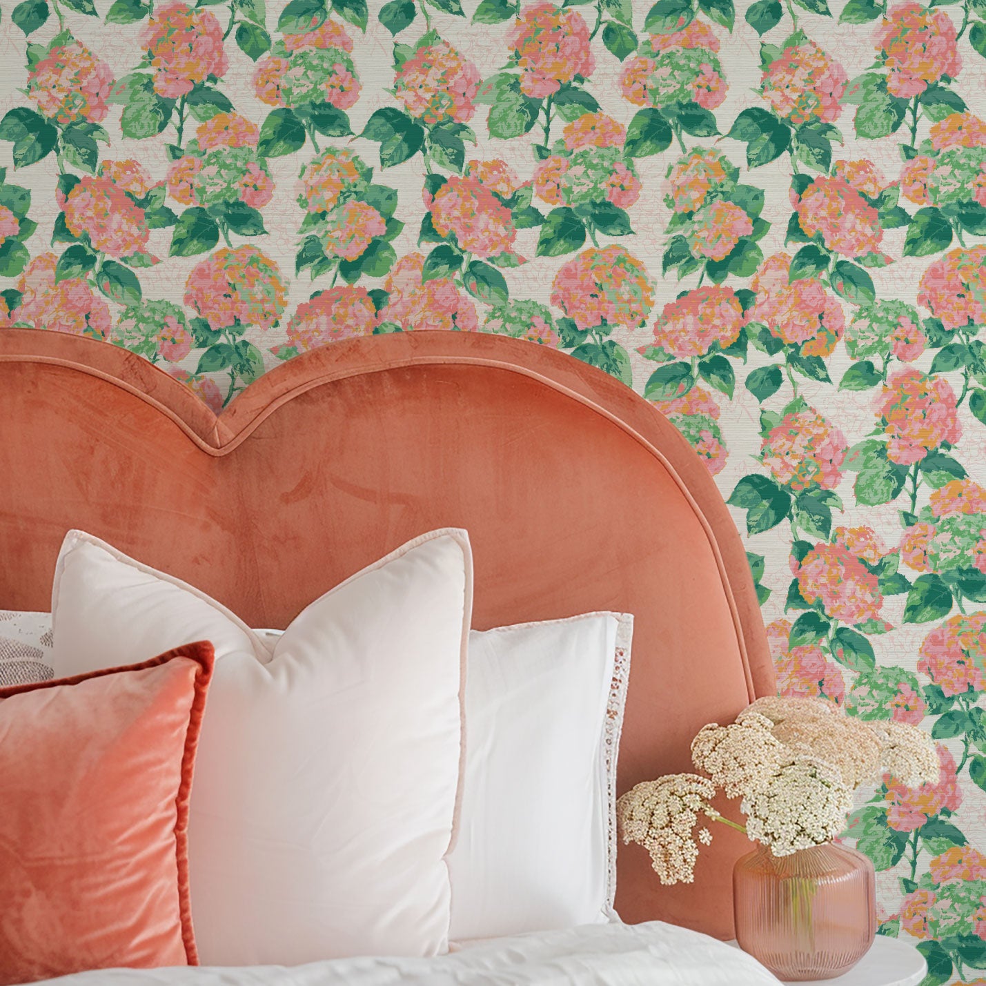 Bloom Bloom Baby Hydrangea Floral Wallpaper