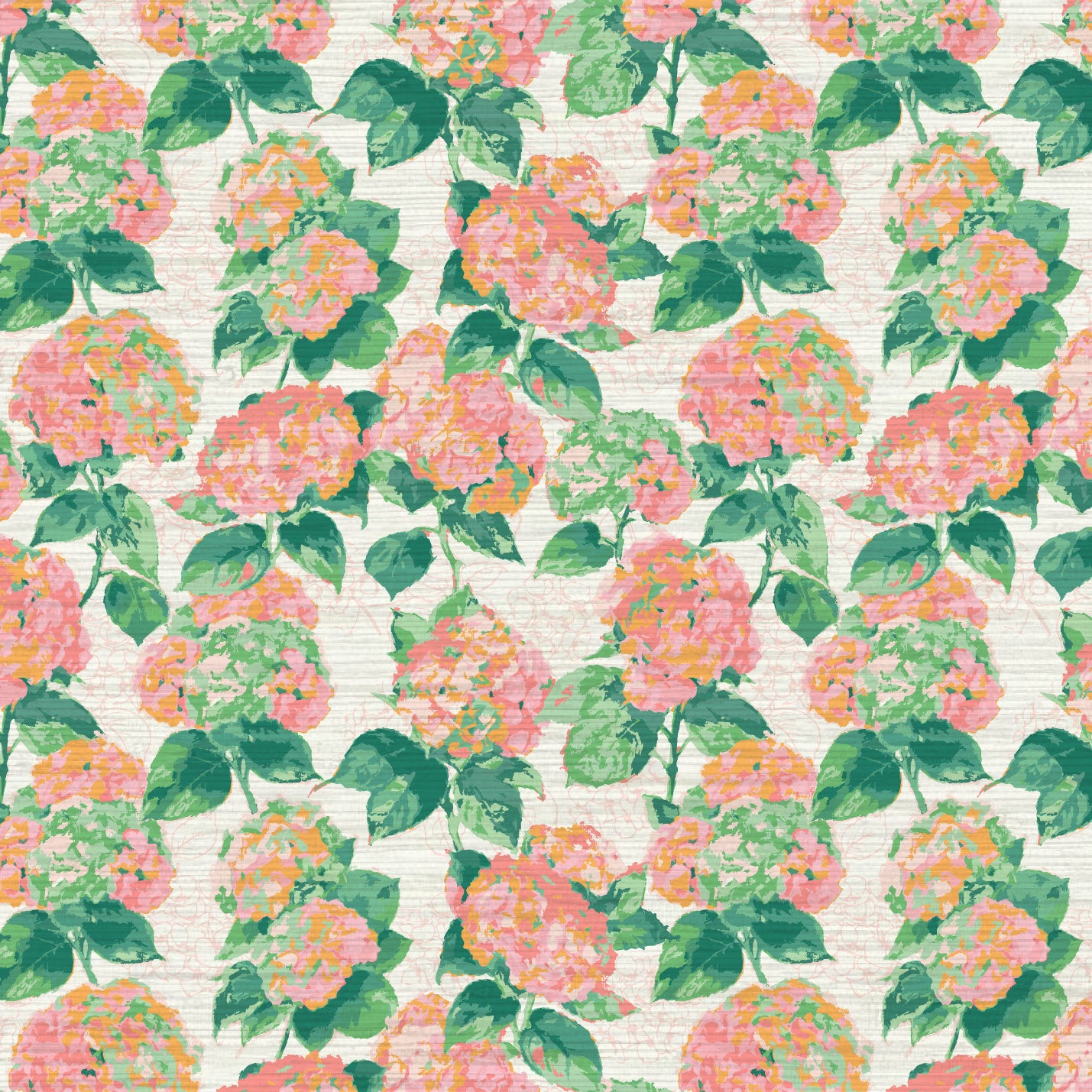 Bloom Bloom Baby Hydrangea Floral Wallpaper