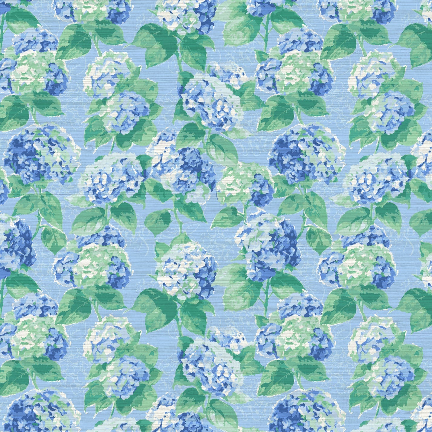 grasscloth paperweave wallpaper Natural Textured Eco-Friendly Non-toxic High-quality Sustainable Interior Design Bold Custom Tailor-made Retro chic Grand millennial Maximalism Traditional Dopamine decor coastal garden hydrangea preppy french blue lilac lavender cabana kids cottage seashore feminine girly flower botanical basketweave basket weave