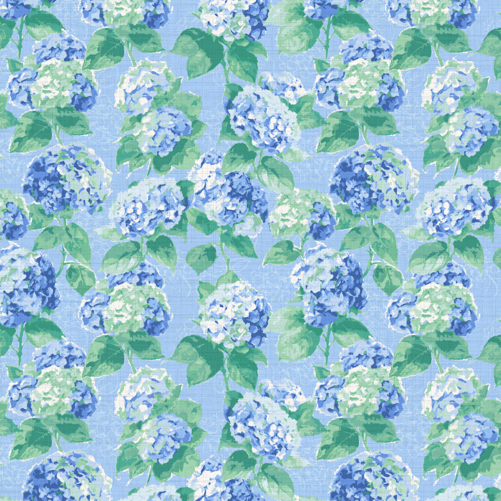 Bloom Bloom Baby Hydrangea Floral Wallpaper
