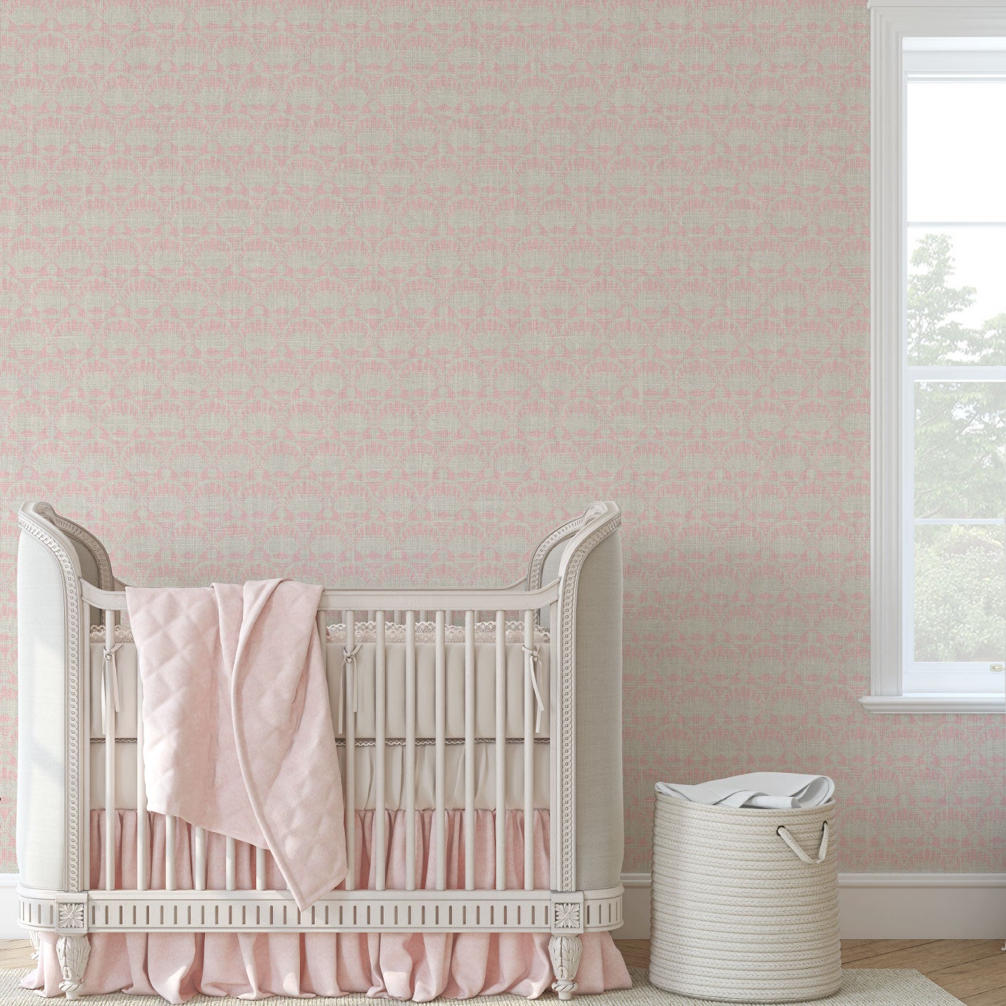 Caribbean Queen Seashell Linen Wallpaper