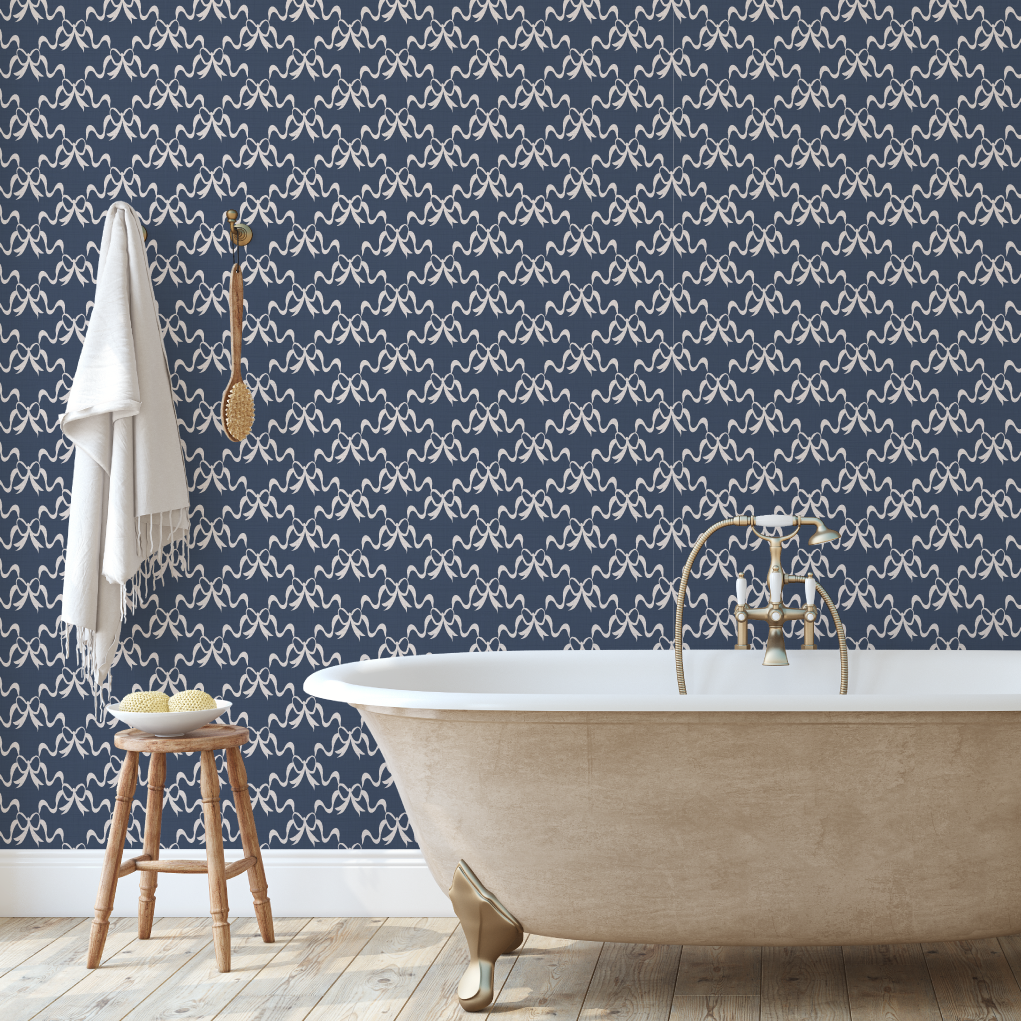 Clementine Bows Wallpaper by June St. George