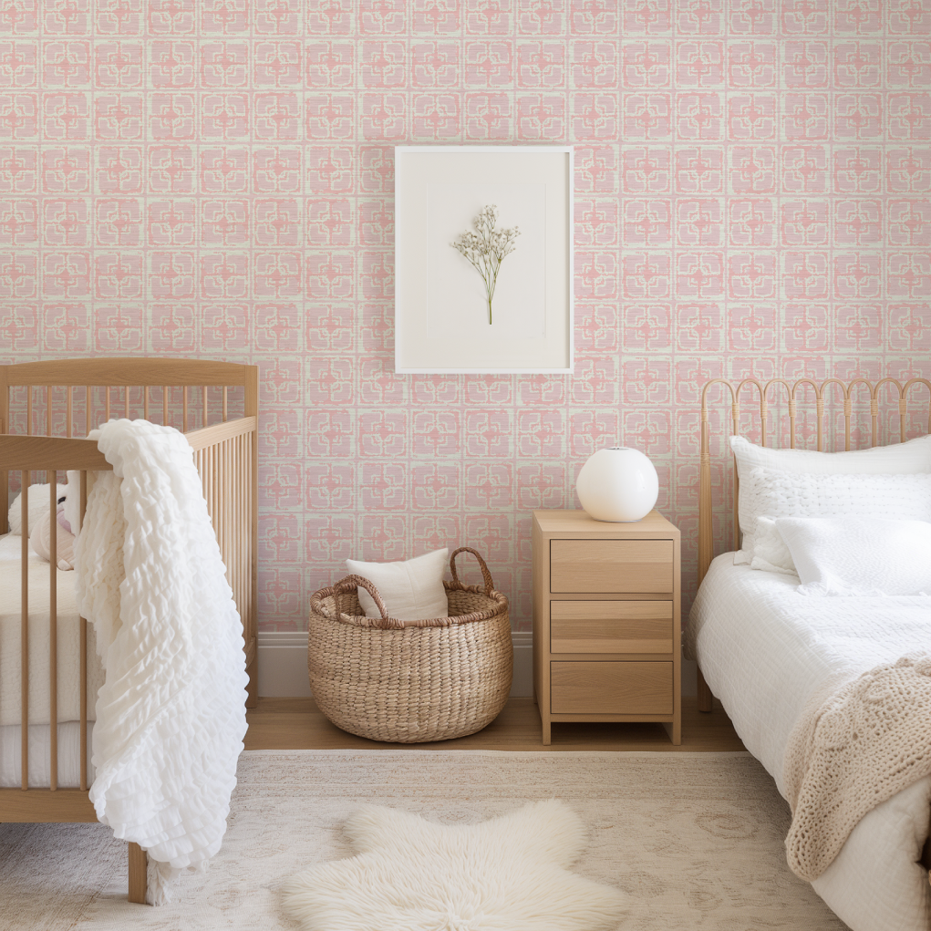 Dance Along the Edge Painted Breeze Block Wallpaper