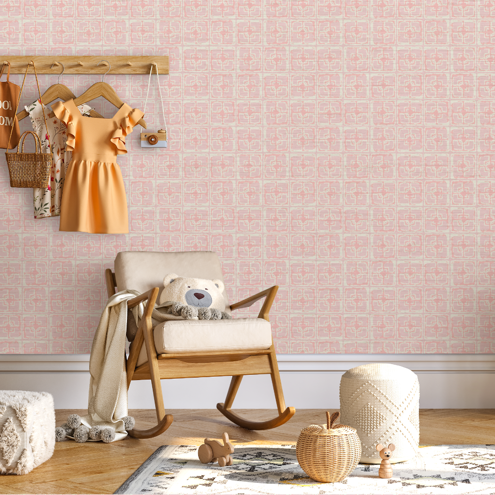 Dance Along the Edge Painted Breeze Block Wallpaper