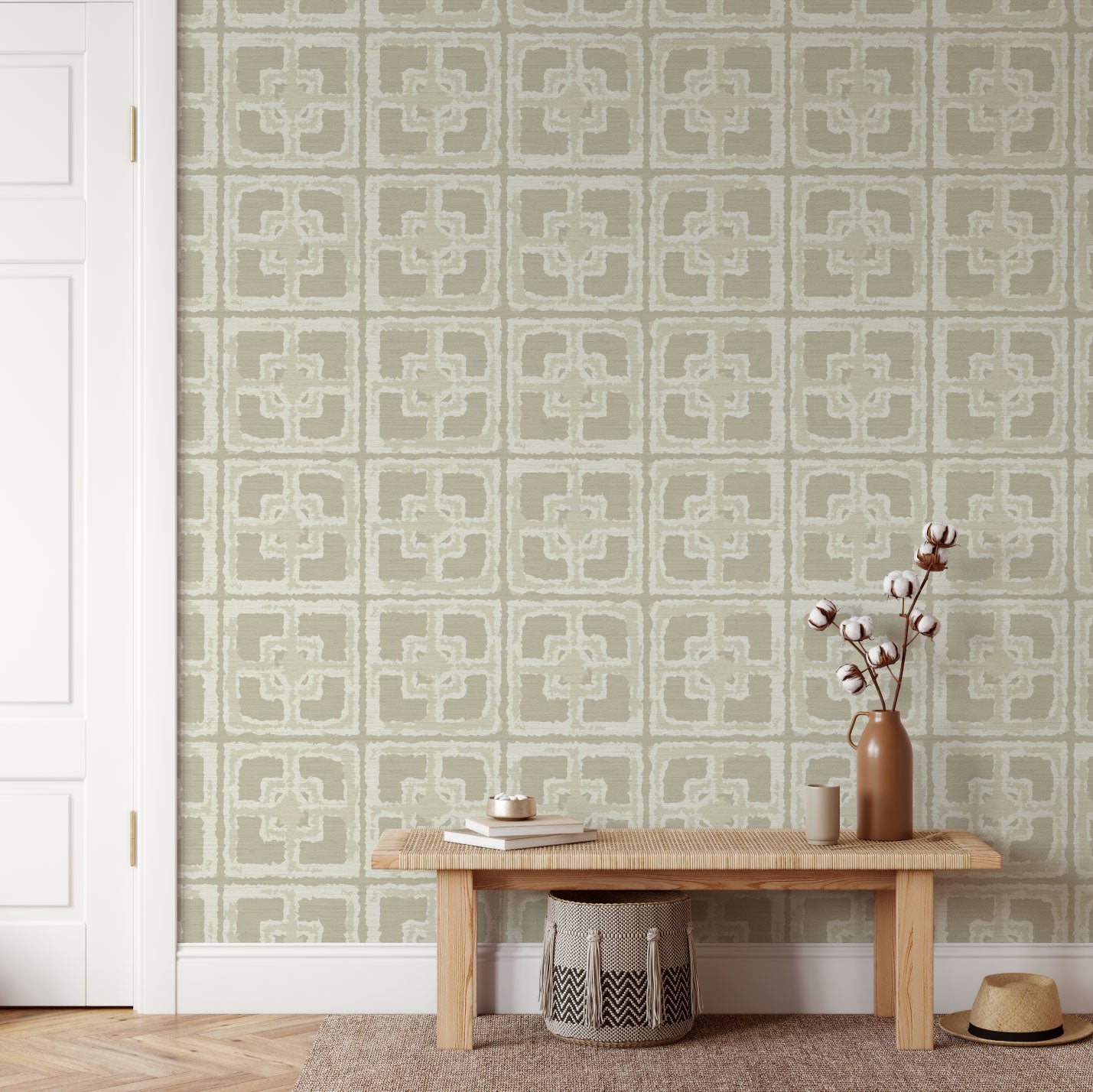 Dance Along the Edge Painted Breeze Block Grande Wallpaper