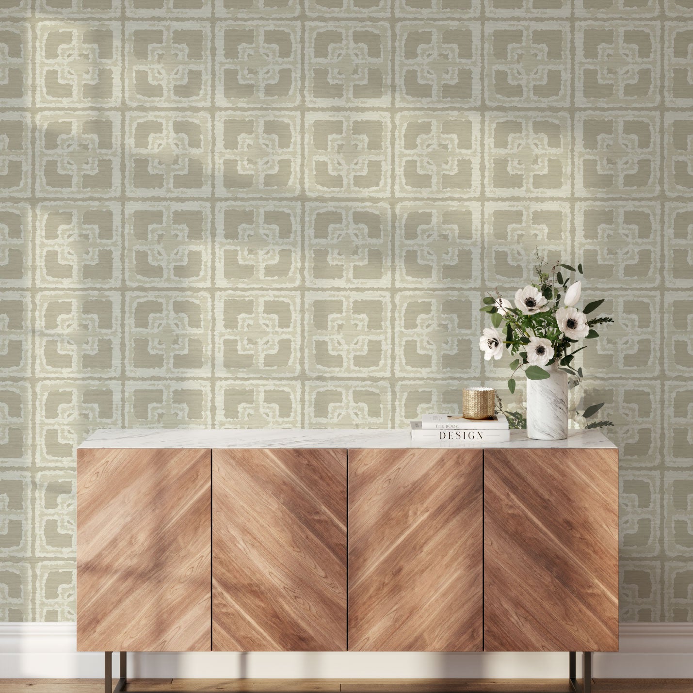 Dance Along the Edge Painted Breeze Block Grande Wallpaper