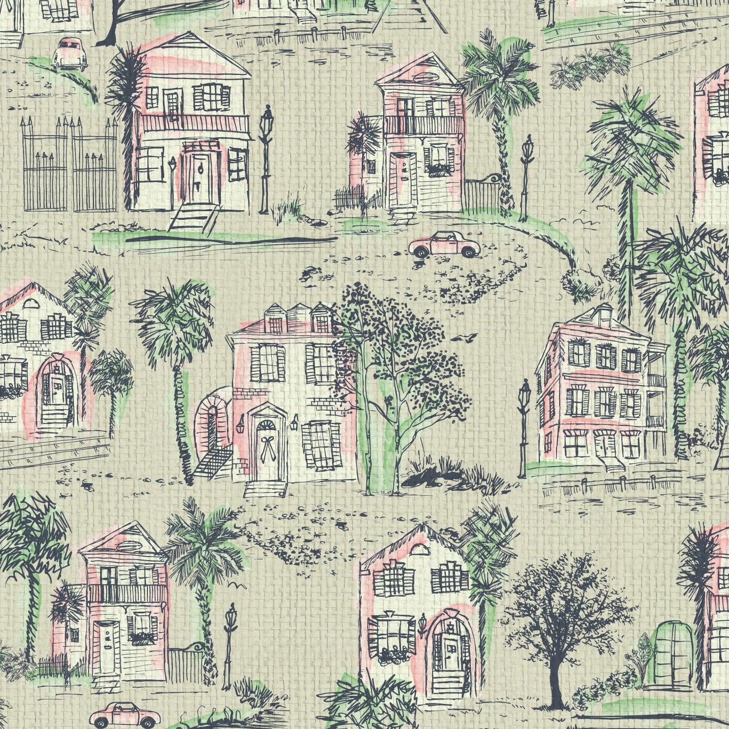 Daydream Believer Charleston Toile Wallpaper
