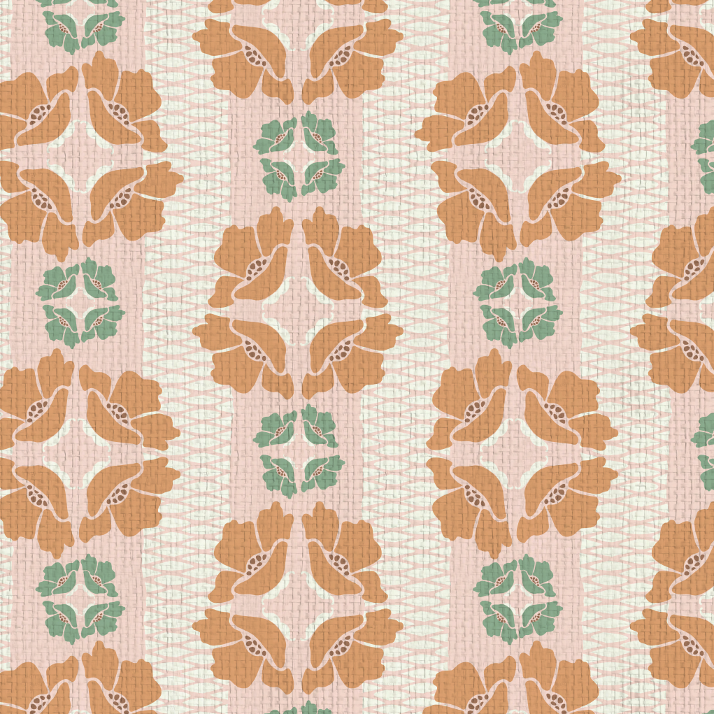 Elizabeth Vol. 1 Floral Stripe Wallpaper by June St. George