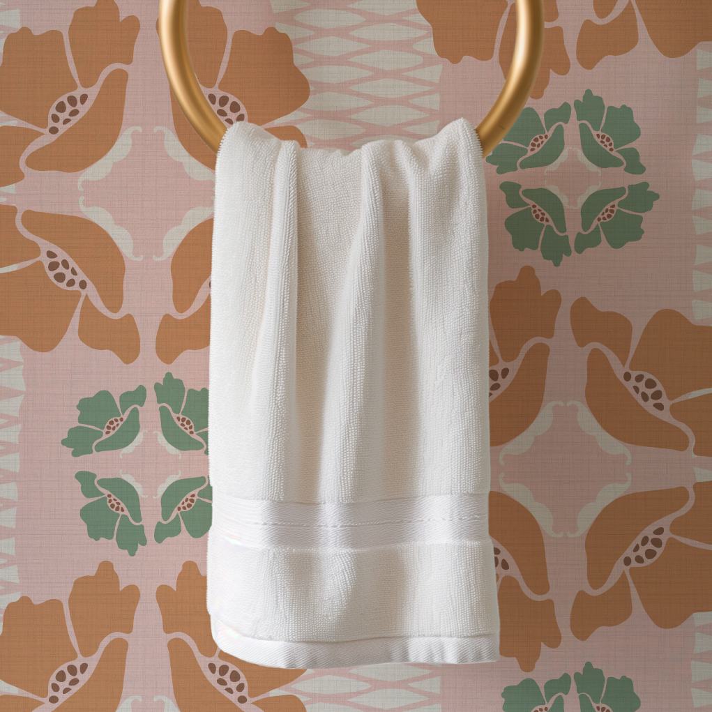 Elizabeth Vol. 1 Floral Stripe Wallpaper by June St. George