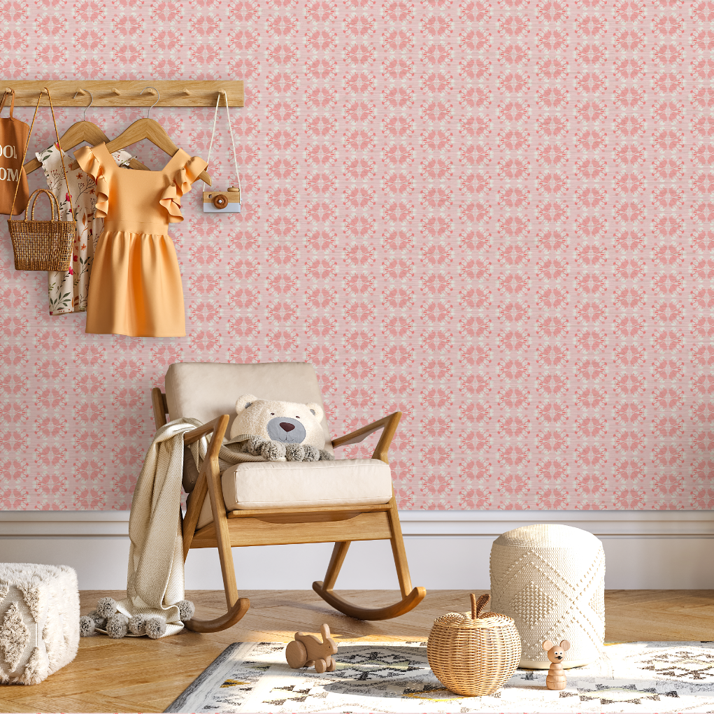 Evelyn Floral Stripe Wallpaper by June St. George