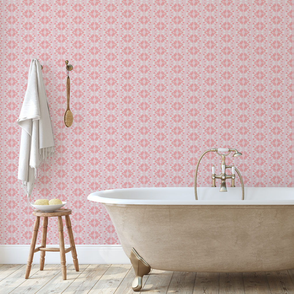 Evelyn Floral Stripe Wallpaper by June St. George
