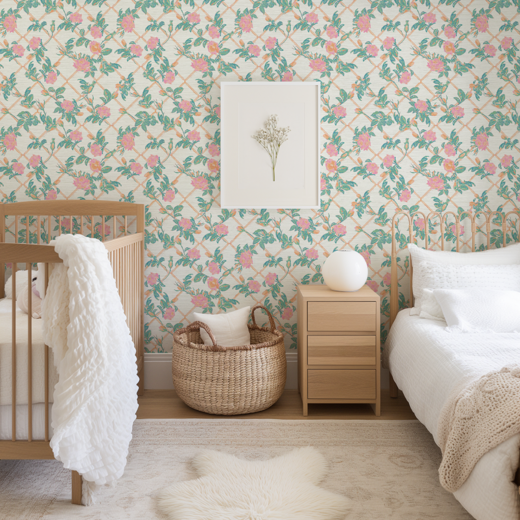 Every Rose has its Thorn Trellis Wallpaper