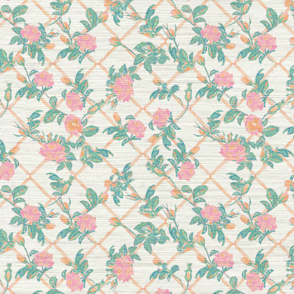 Every Rose has its Thorn Trellis Wallpaper