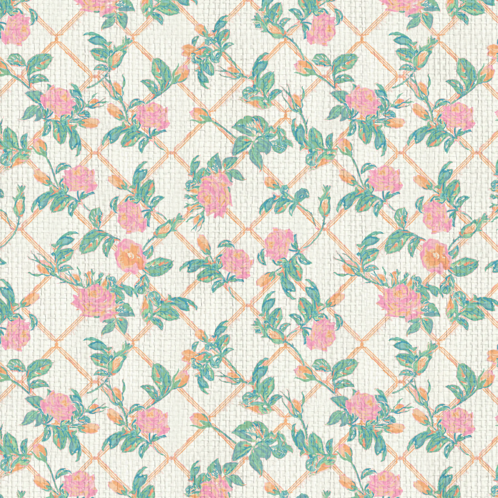 Every Rose has its Thorn Trellis Wallpaper