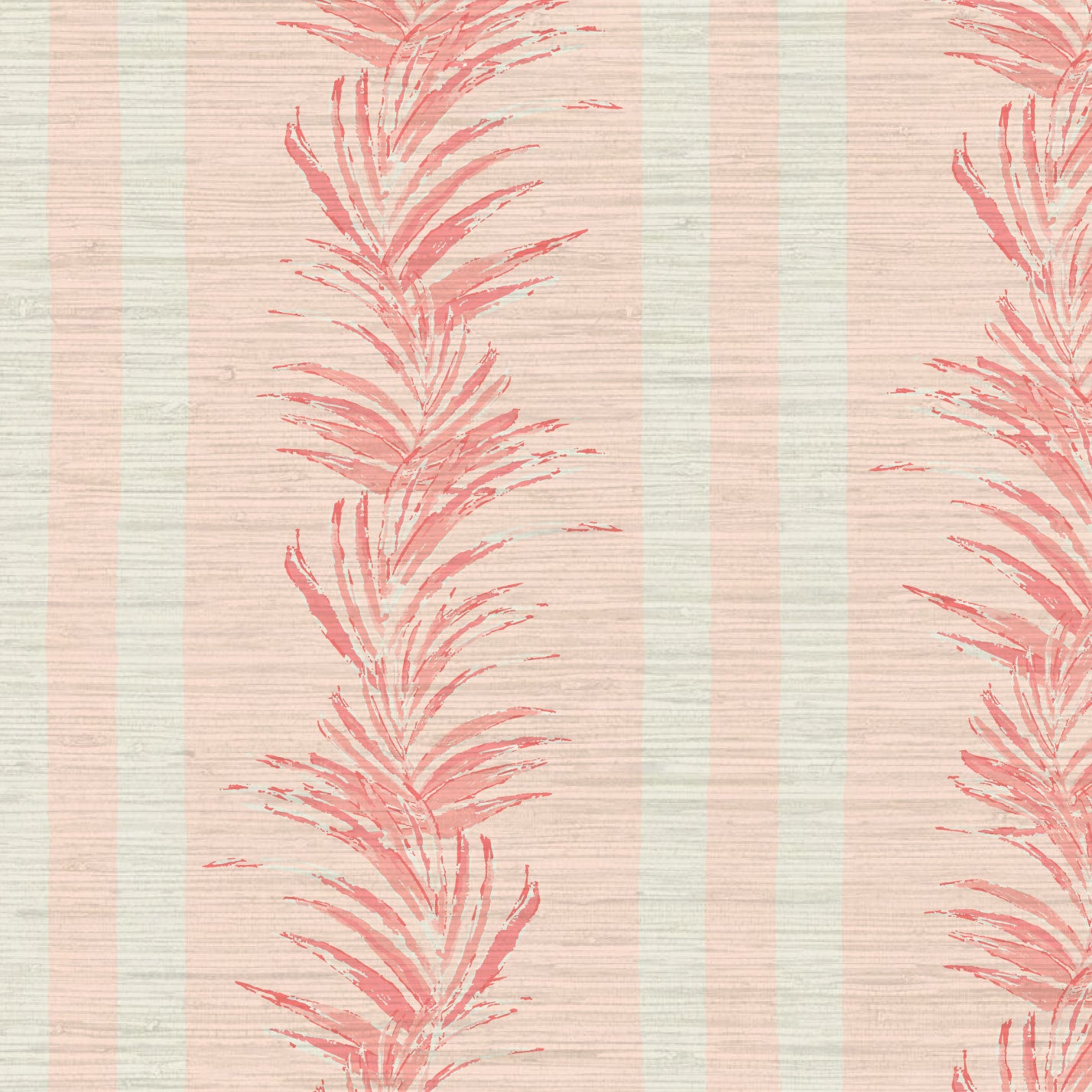 Fern Line Botanical Stripe Wallpaper