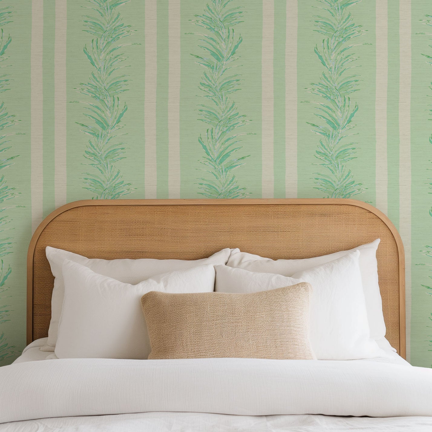 Fern Line Botanical Stripe Wallpaper