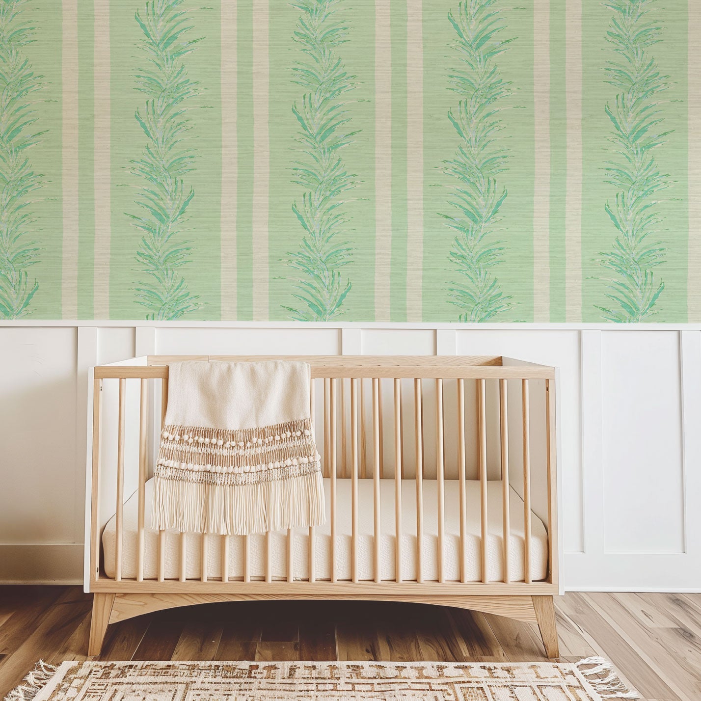 Fern Line Botanical Stripe Wallpaper