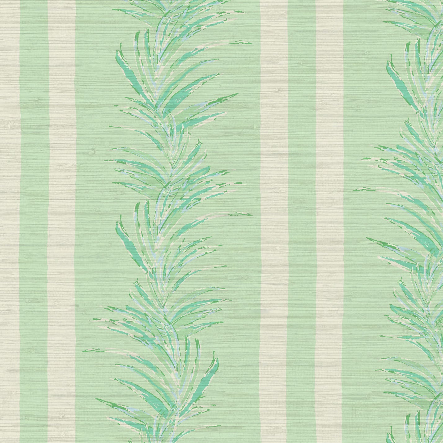 Fern Line Botanical Stripe Wallpaper