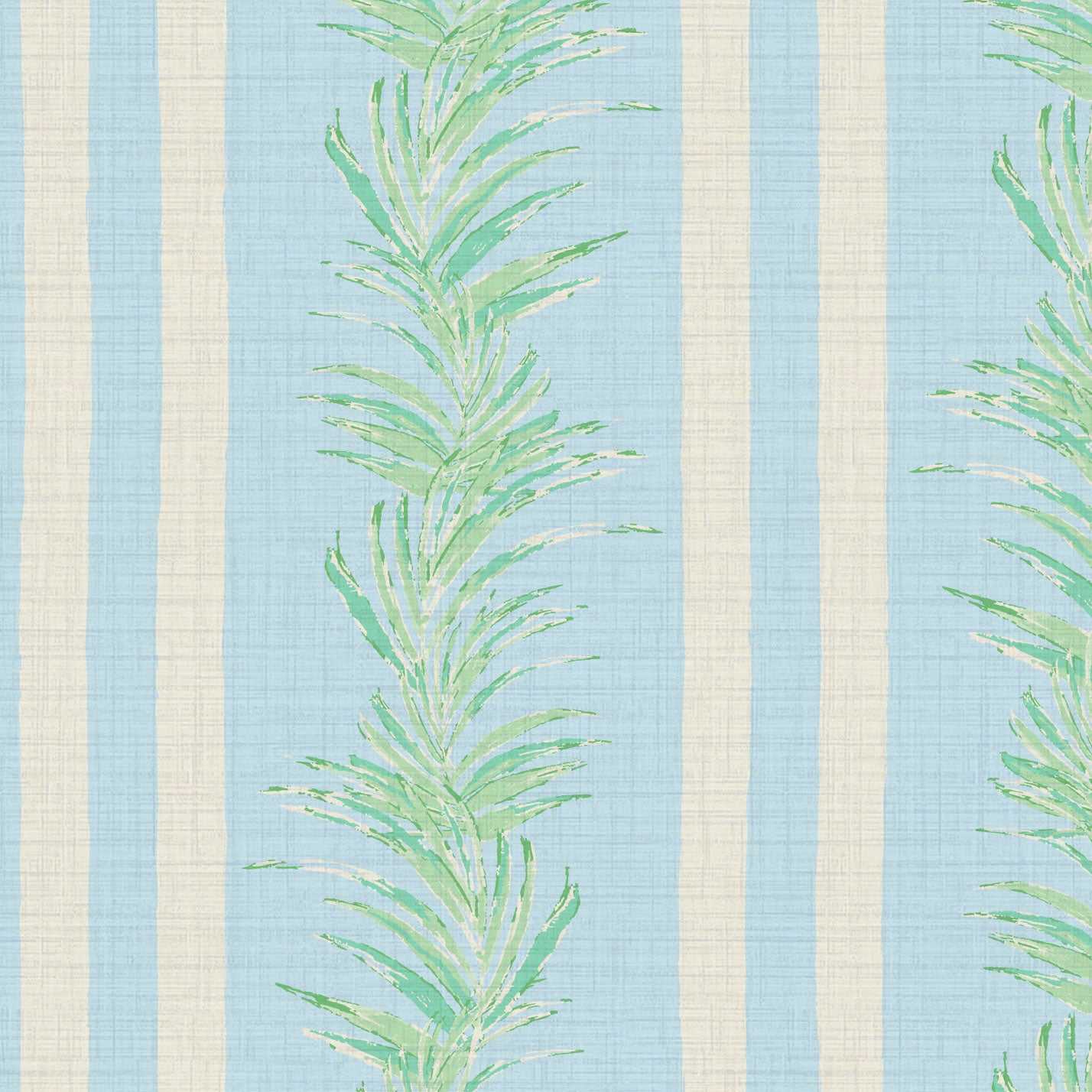 Fern Line Botanical Stripe Wallpaper
