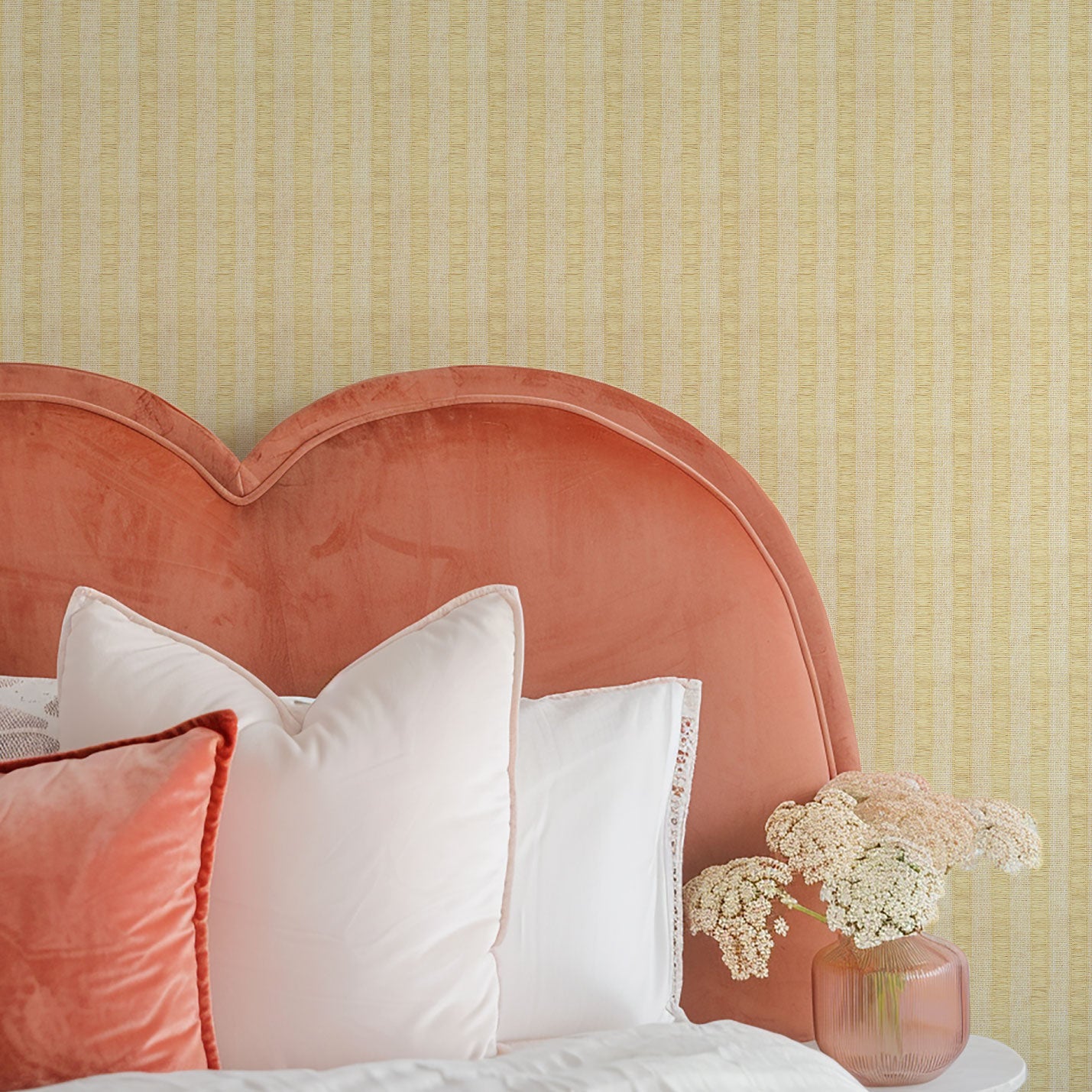 Florida Straights Natural Stripe Textured Paperweave Wallpaper