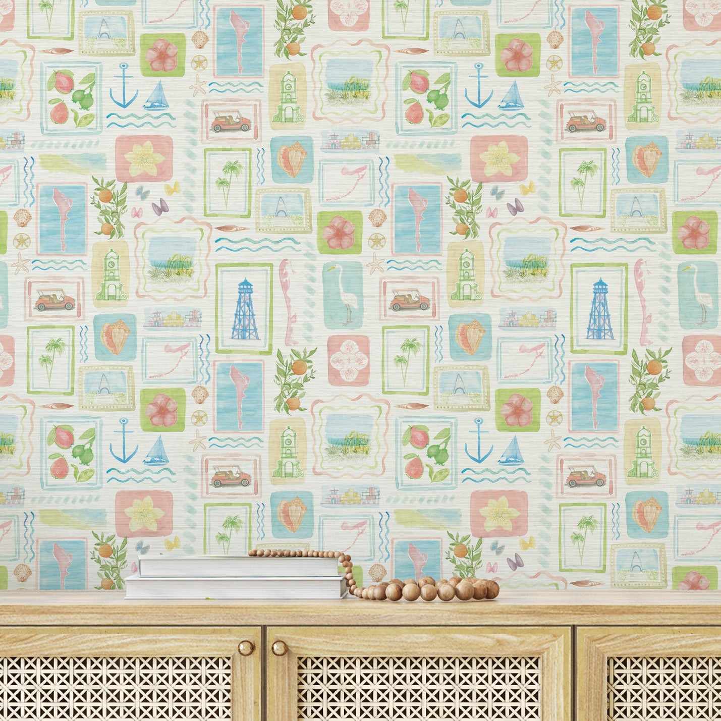 From Florida with Love Postcard Wallpaper by Little Blue Designs