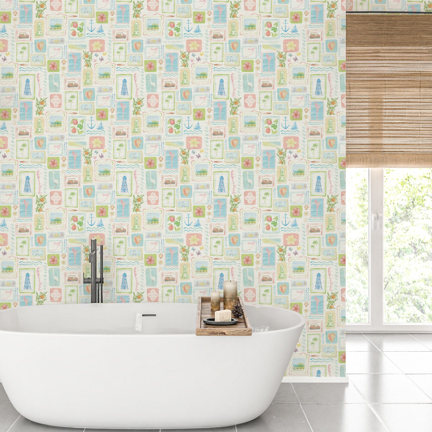 From Florida with Love Postcard Wallpaper by Little Blue Designs