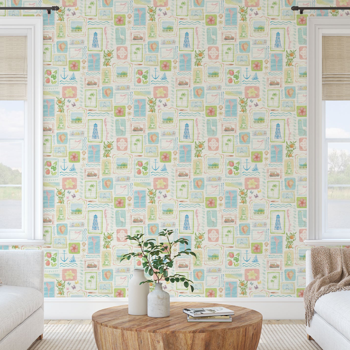 From Florida with Love Postcard Wallpaper by Little Blue Designs