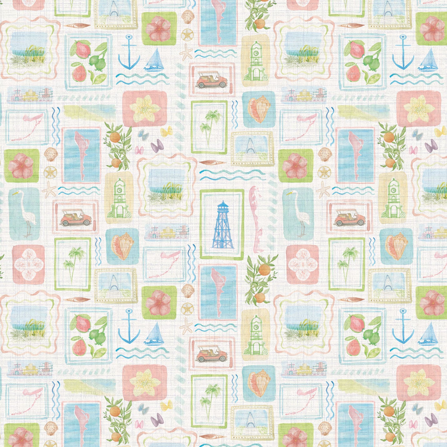 From Florida with Love Postcard Wallpaper by Little Blue Designs