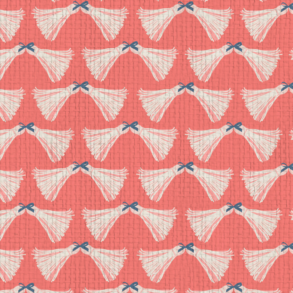 Havana Tassels and Bows Wallpaper by June St. George