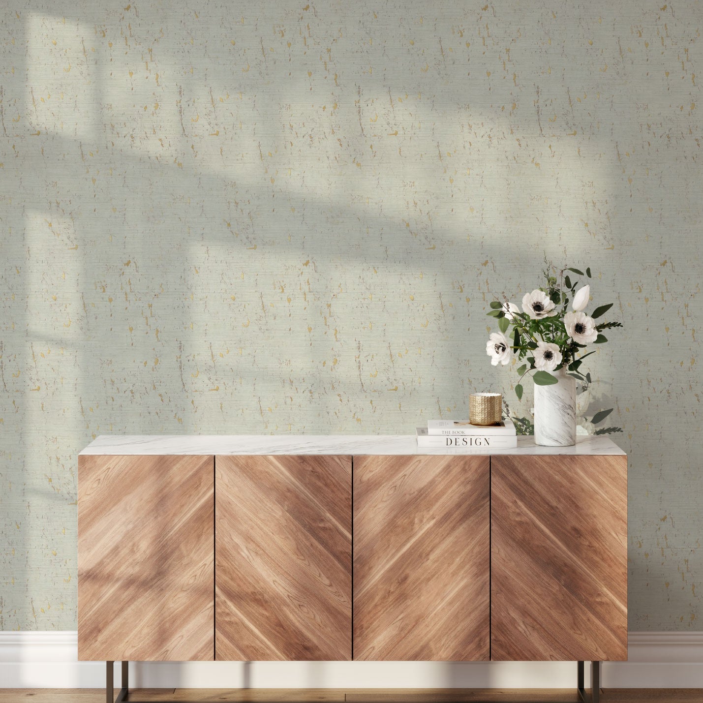 Natural Textured Eco-Friendly Non-toxic High-quality Sustainable practices Sustainability Interior Design Wall covering Bold Wallpaper Custom Tailor-made Retro chic cork nature luxury metallic shiny wood timeless coastal vacation interior design grain high-end white gold painted metallic entrances foyer