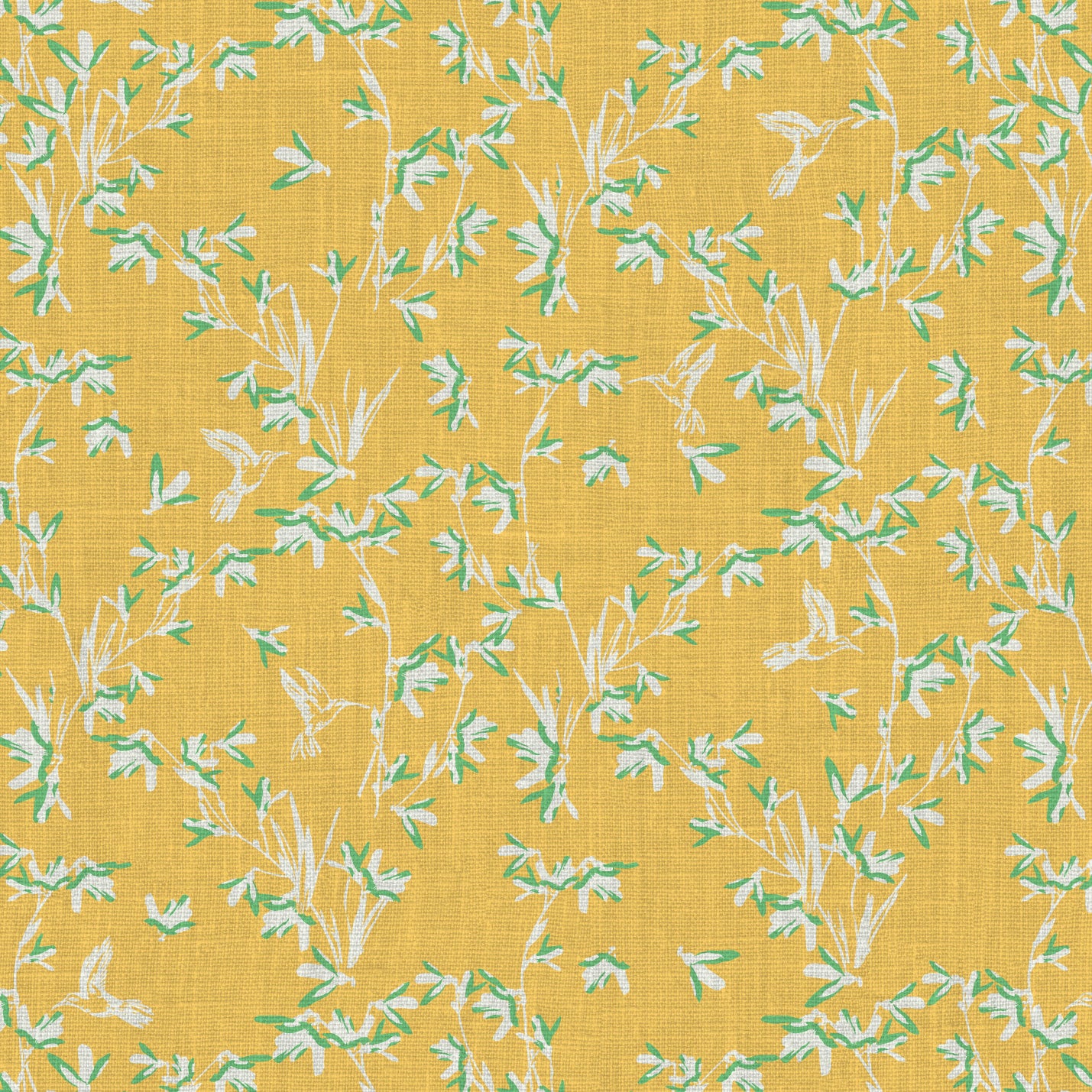 In Between Days Hummingbirds Linen Wallpaper