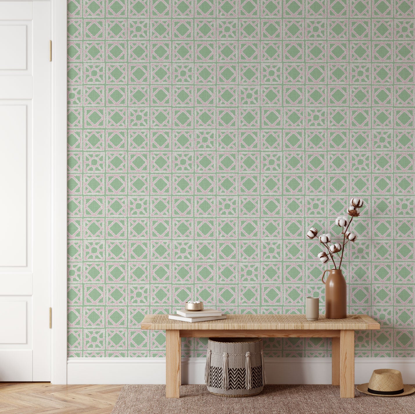 Invisible Touch Breeze Block Linen Wallpaper