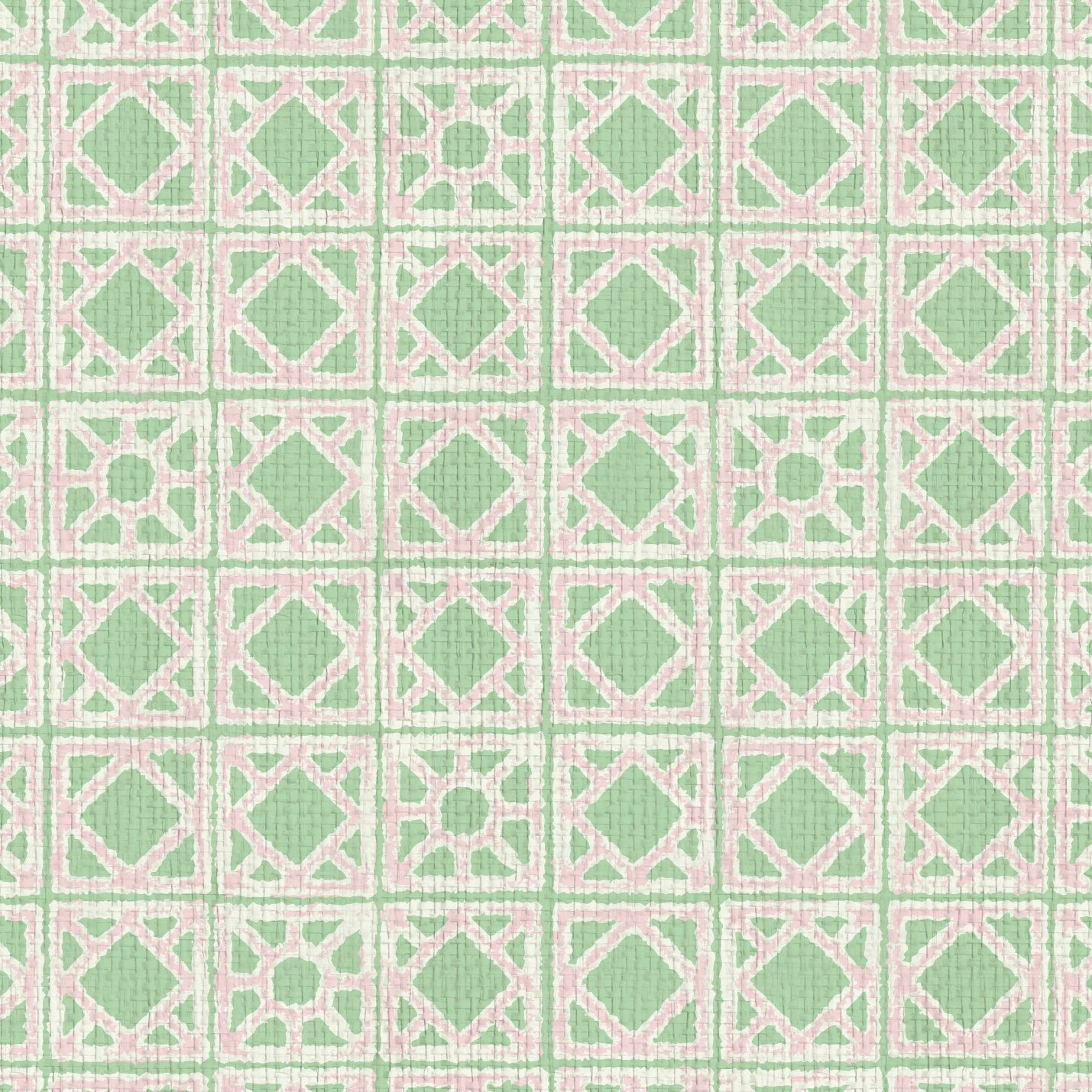 Tropical Jungle Coastal Garden Seaside Seashore Waterfront Retreat Relaxed beach vibes Beach cottage Shoreline Oceanfront breeze blocks preppy garden palm springs geometric geo vertical horizontal stripe green mint pink white Grasscloth Paper Weave wallpaper Natural Textured Eco-Friendly Non-toxic High-quality Sustainable Interior Design Bold Custom Tailor-made Retro chic Grand millennial Maximalism Traditional Dopamine decor