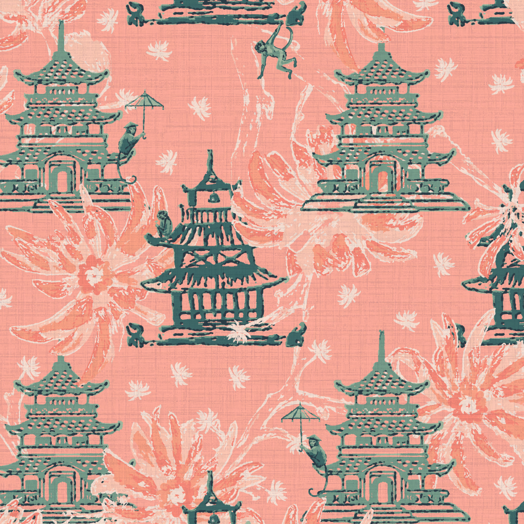 Karma Chameleon Pagodas Wallpaper