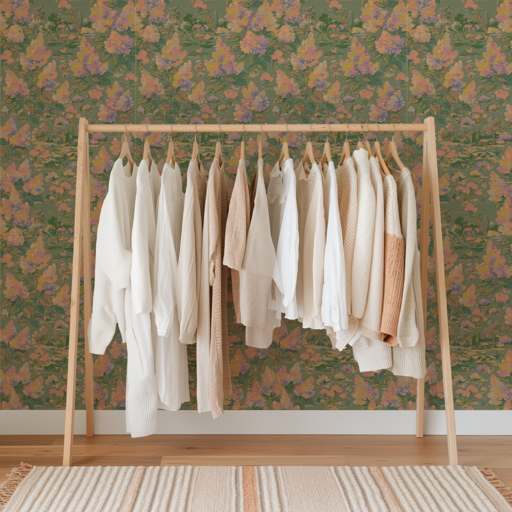 Lilac Affair Toile Wallpaper