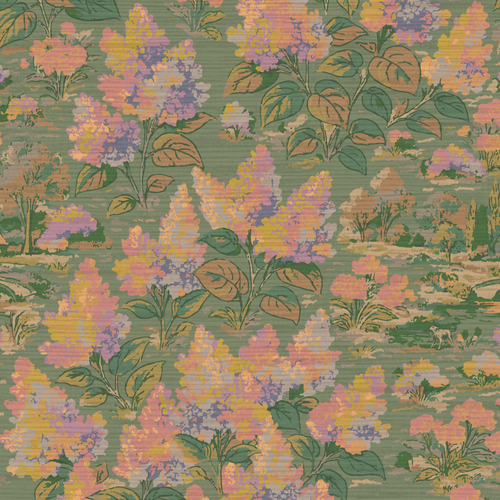 Lilac Affair Toile Wallpaper