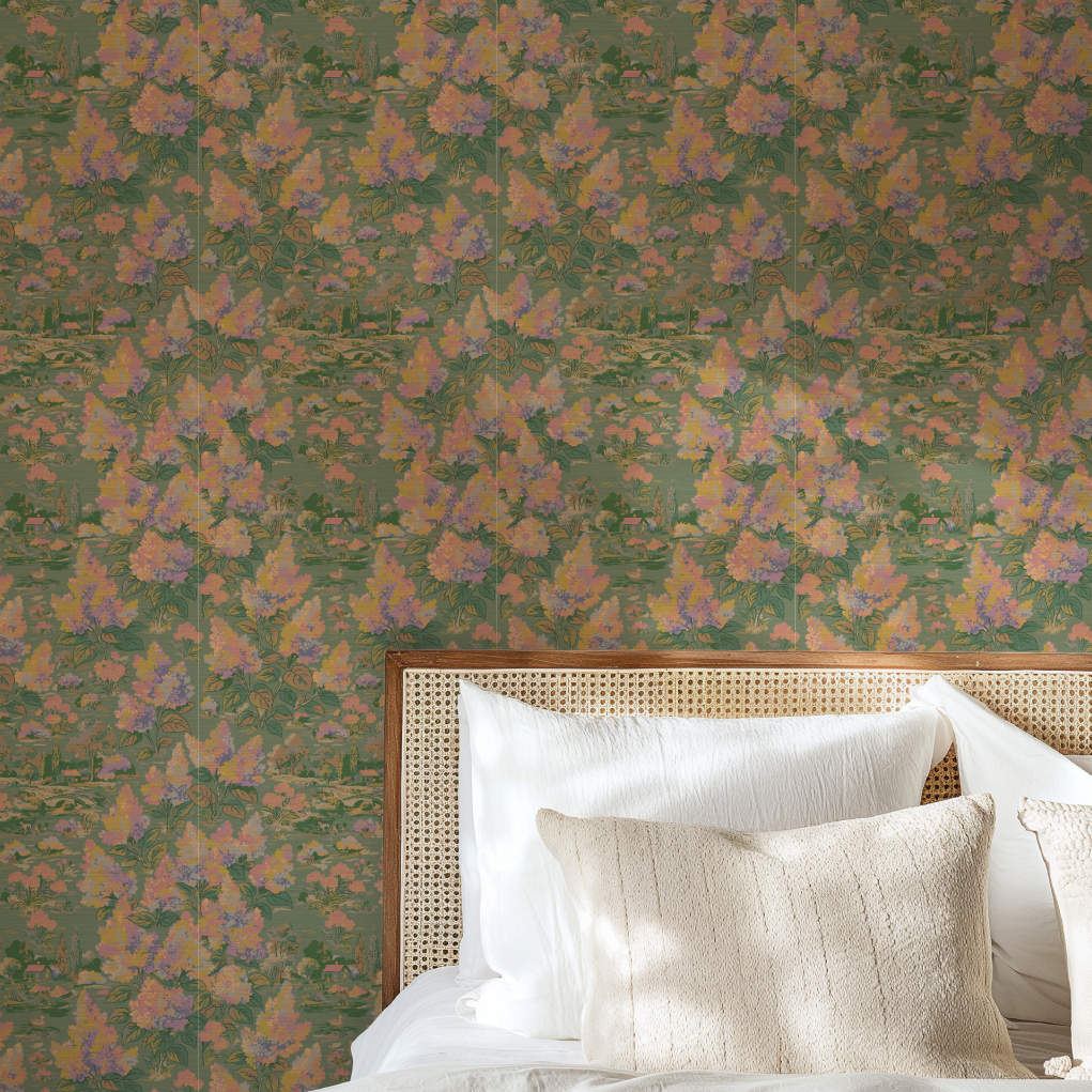 Lilac Affair Toile Wallpaper