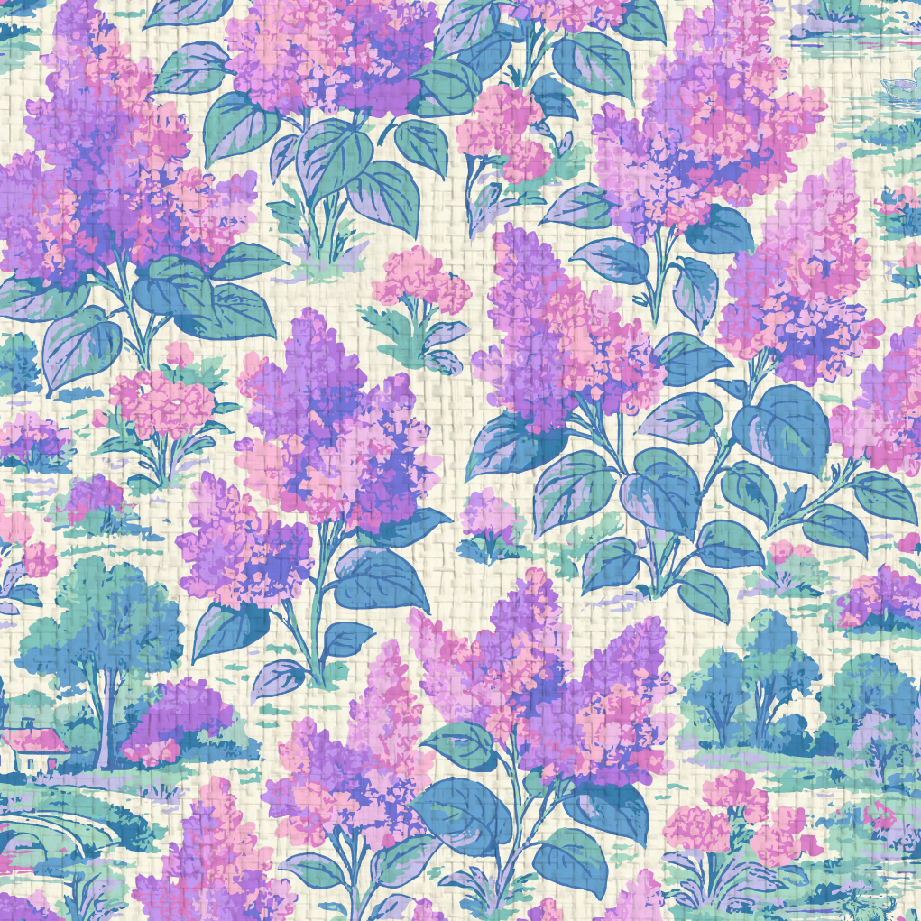 Lilac Affair Toile Wallpaper