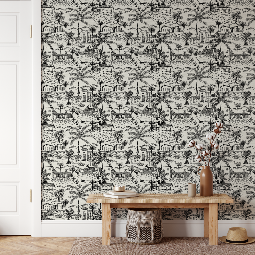 Lockridge Estate Mini Mid-Century Toile Wallpaper